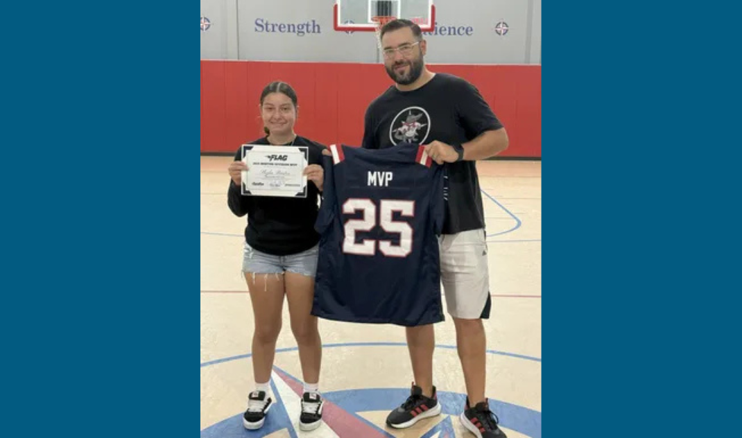 Shyla Bastos Named Flag Football MVP by Patriots