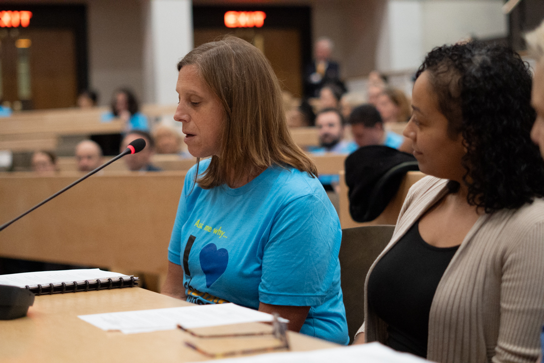Executive Director of Boston Collegiate Charter School testifying before the Joint Committee on Education at the Massachusetts State House about expanding access and opportunity for multilingual learners and students with disabilities in charter public schools.