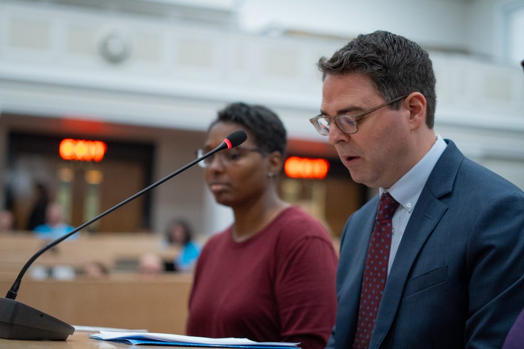 Executive Director of the Massachusetts Charter Public School Association delivering testimony before the Joint Committee on Education at the Massachusetts State House.