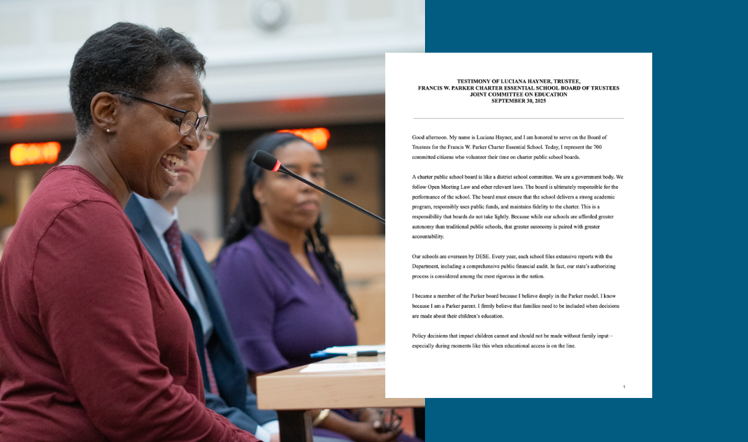 Francis W. Parker Charter Testimony on Charter Accountability