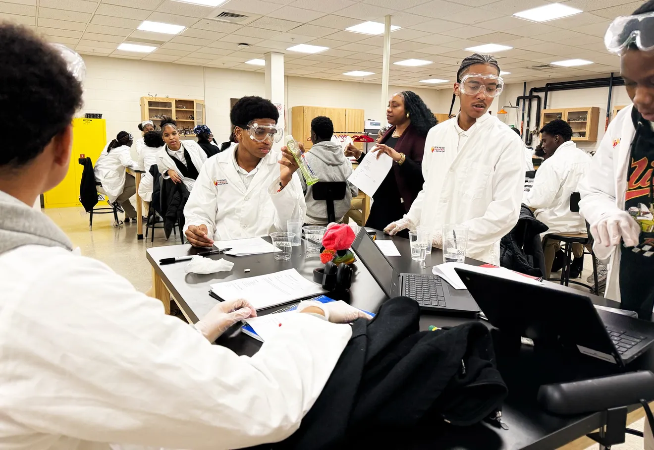 New Heights Charter School opens science lab for students