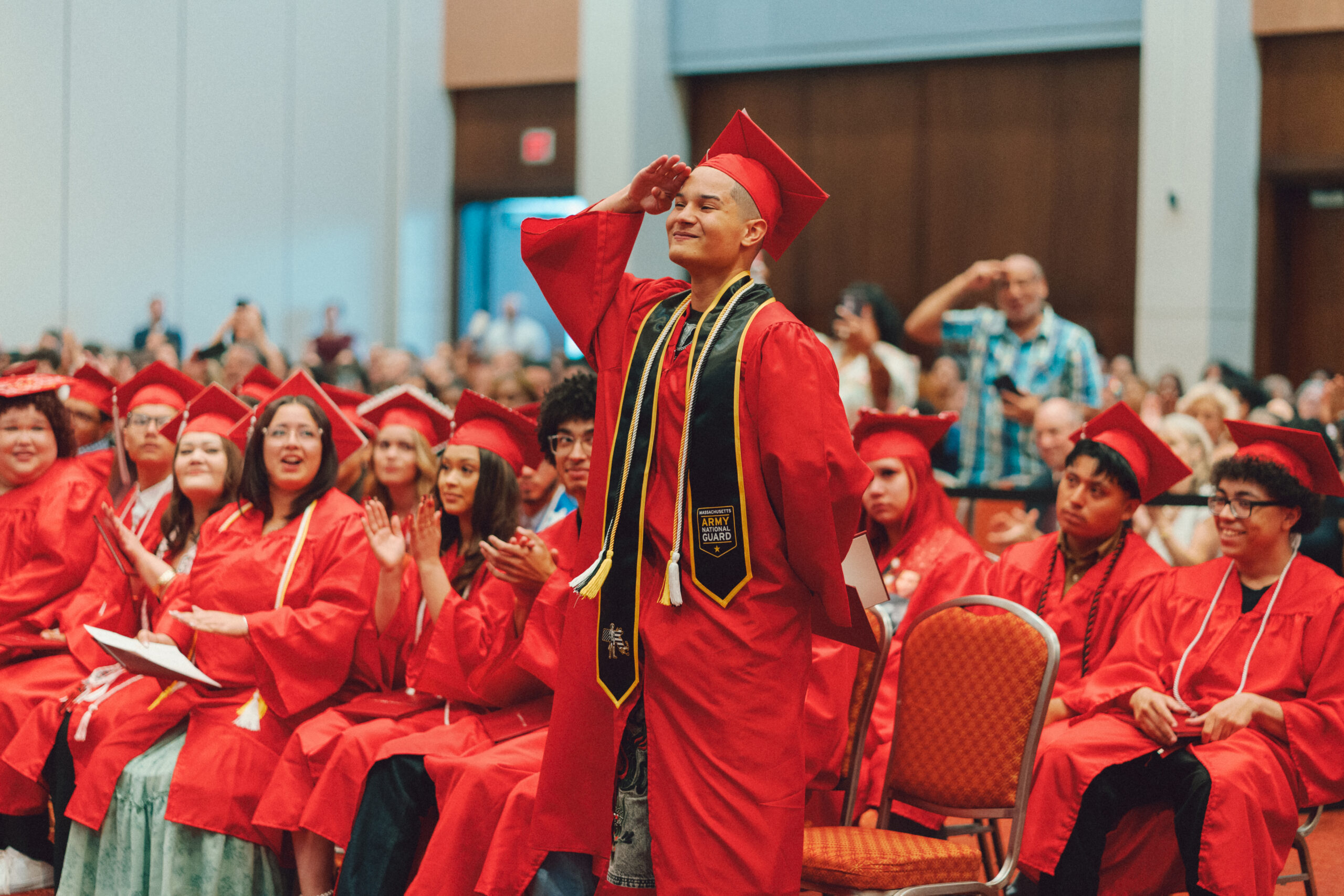 Libertas Academy Charter School Graduate Salutes at Commencement
